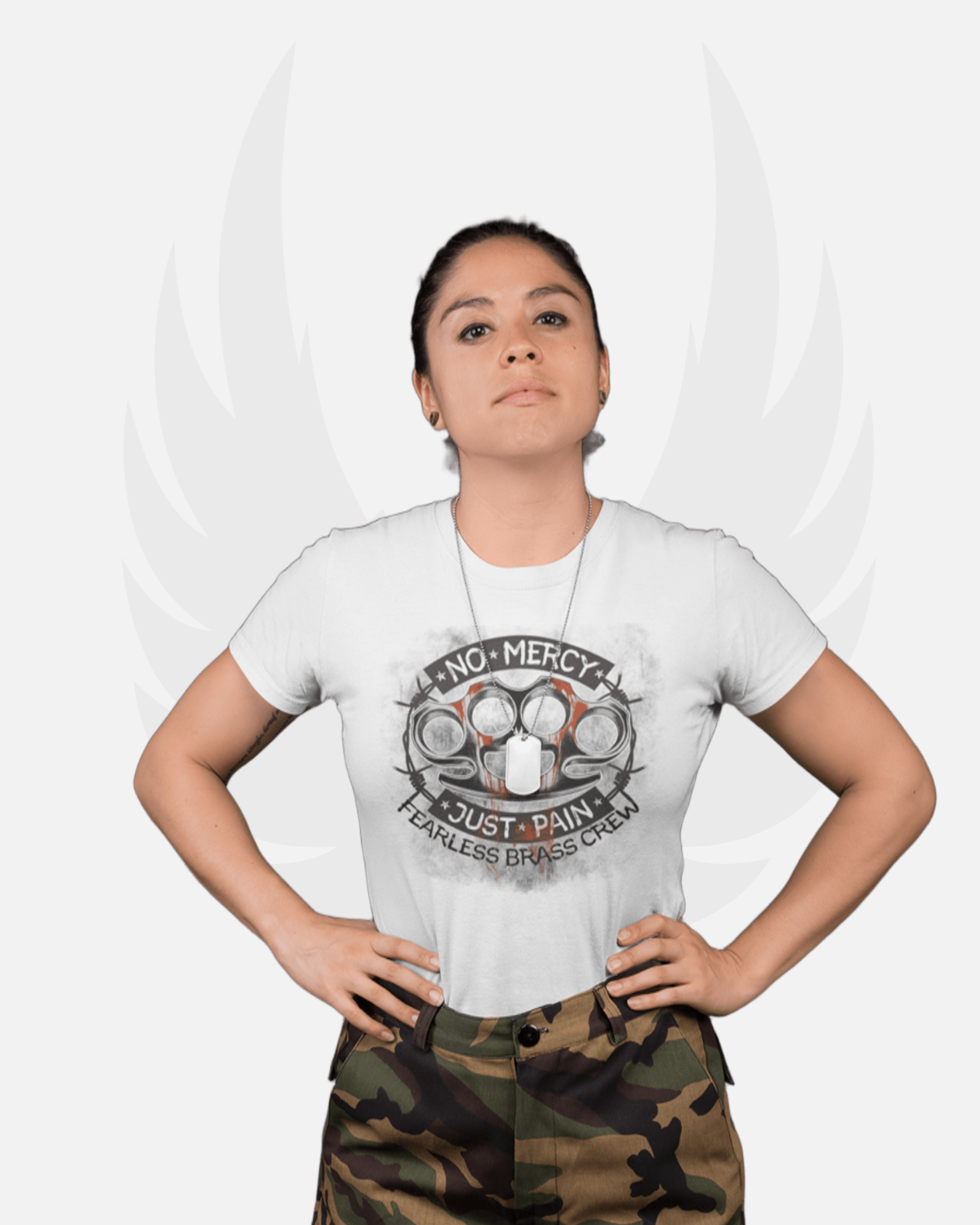 Damen T-Shirt 'No Mercy'